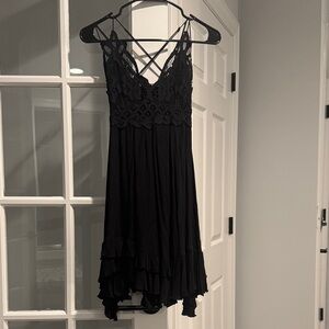 Free People Black Adella Dress